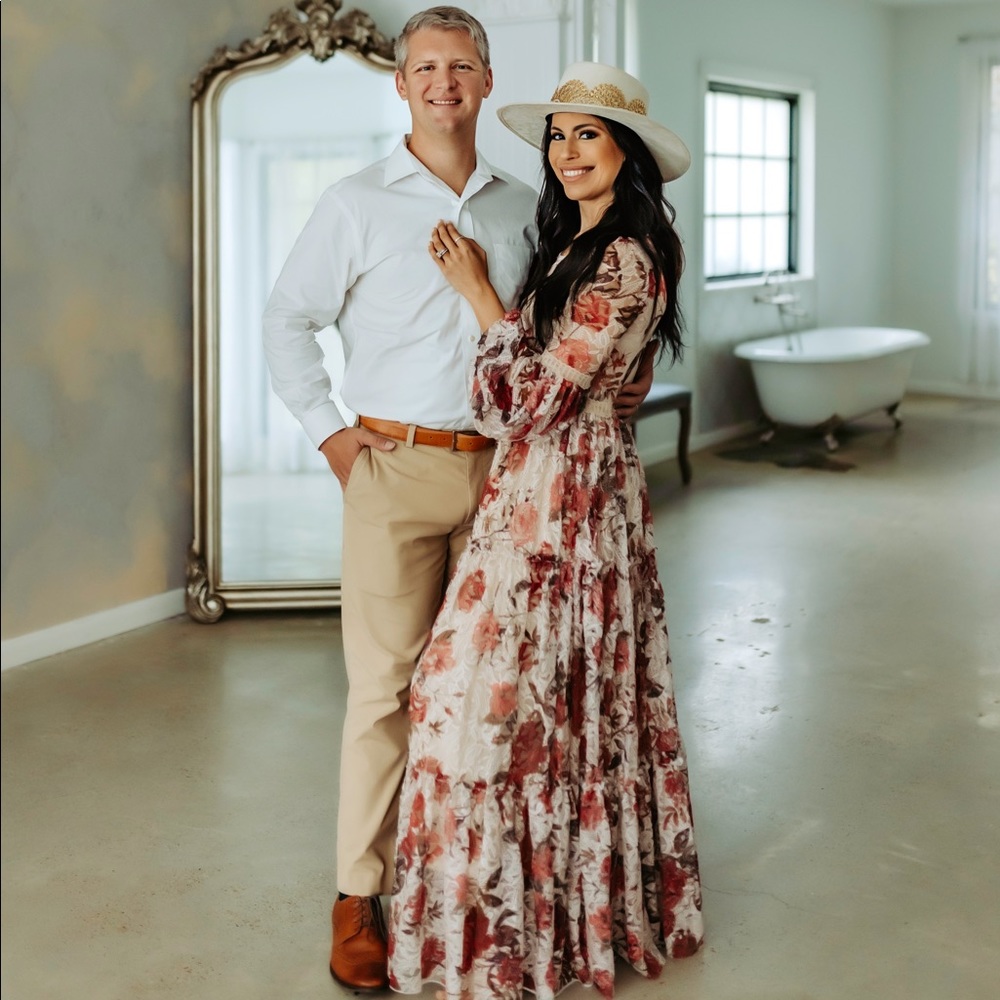 Joyfolie Ember Dress in Ivory Floral